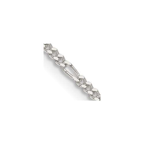 Lex & Lu Sterling Silver 1.75mm Figaro Chain Necklace or Bracelet - Lex & Lu