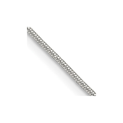 Lex & Lu Sterling Silver 0.85mm Round Snake Chain Necklace - Lex & Lu