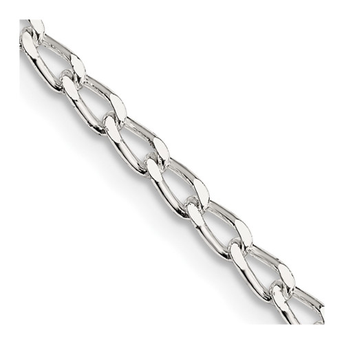 Lex & Lu Sterling Silver 2.8mm Open Link Chain Necklace or Bracelet - Lex & Lu