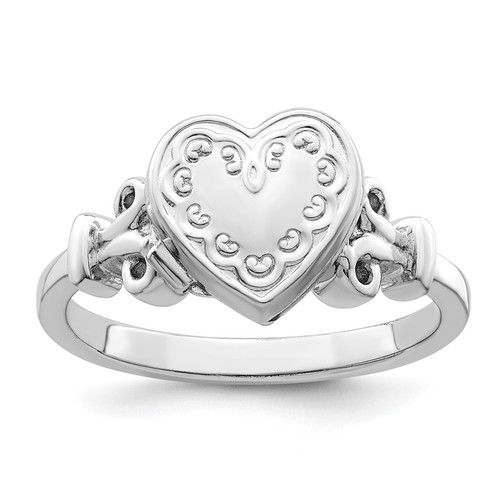 Lex & Lu Sterling Silver 10mm Locket Ring - Lex & Lu