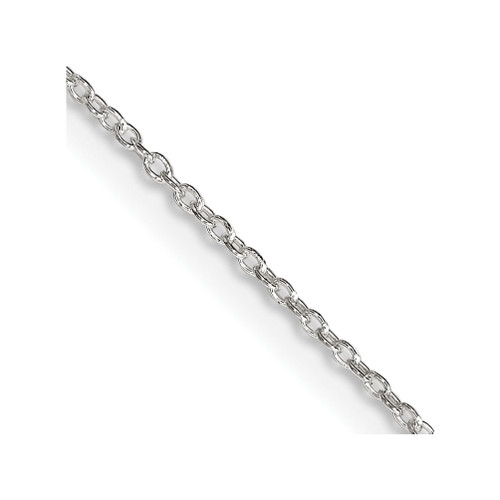 Lex & Lu Sterling Silver 0.6mm Cable Chain Necklace - Lex & Lu