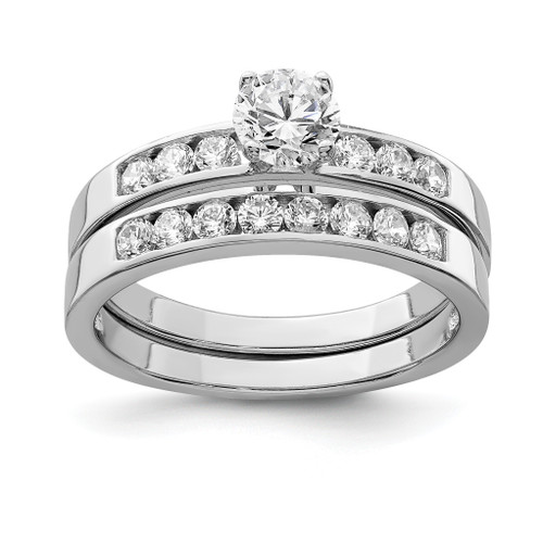 Lex & Lu Sterling Silver CZ Ring Set LAL44869 - Lex & Lu