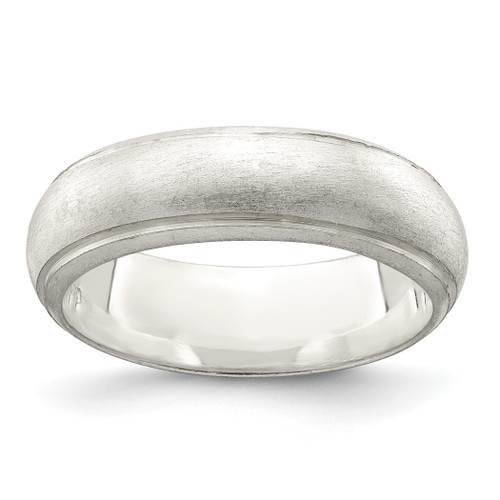 Lex & Lu Sterling Silver 6mm Satin Finish Band Ring - Lex & Lu