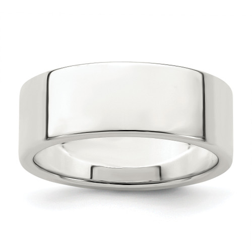 Lex & Lu Sterling Silver 7mm Flat Band - Lex & Lu