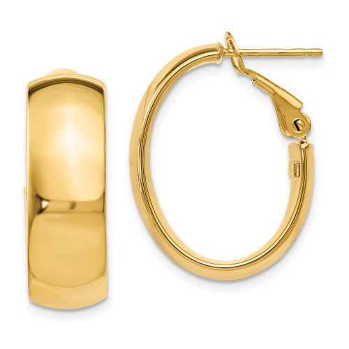 Lex & Lu 14k Yellow Gold Polished Hoop Earrings LAL45957 - Lex & Lu