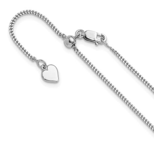 Lex & Lu Sterling Silver Adjustable Curb Chain - Lex & Lu