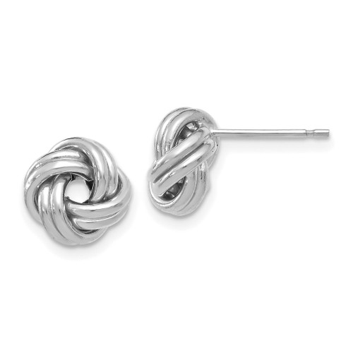 Lex & Lu 14k White Gold Polished Love Knot Post Earrings LAL46492 - Lex & Lu