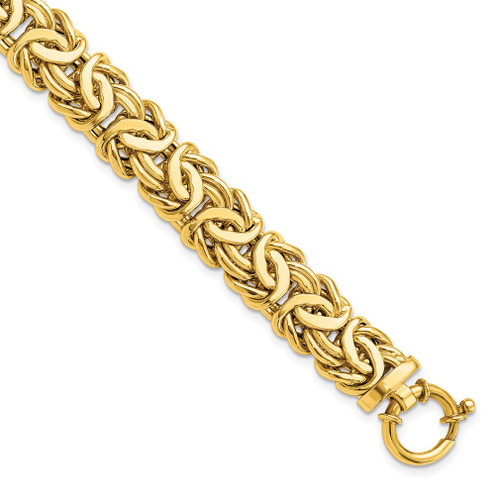 Lex & Lu 14k Yellow Gold Polished Fancy Link Bracelet LAL47017 - Lex & Lu