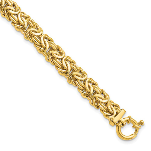 Lex & Lu 14k Yellow Gold Polished Fancy Link Bracelet LAL47019 - Lex & Lu