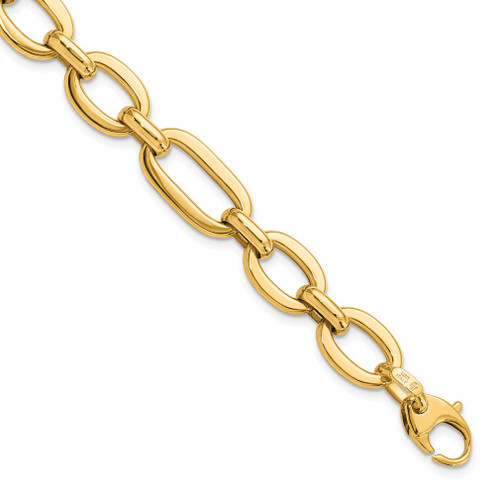 Lex & Lu 14k Yellow Gold Polished Fancy Link Bracelet LAL47056 - Lex & Lu