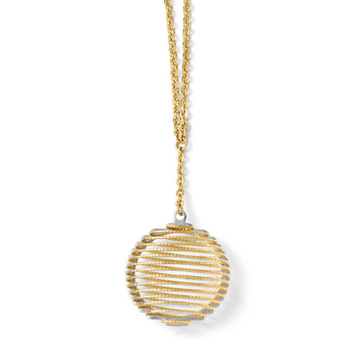 Lex & Lu 14k Two-tone Gold Wire Wrapped Necklace - Lex & Lu