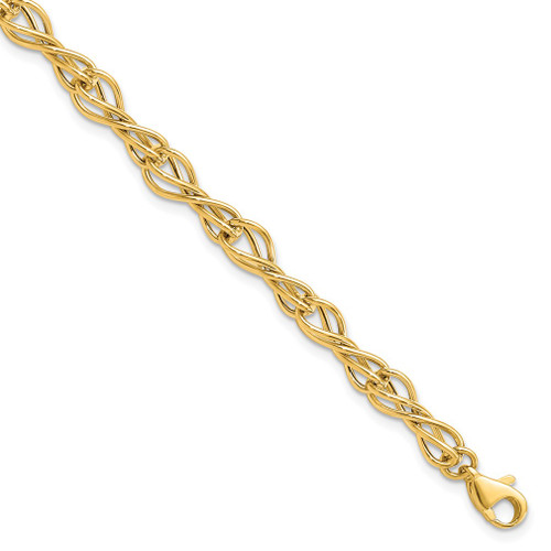 Lex & Lu 14k Yellow Gold Polished Fancy Bracelet - Lex & Lu