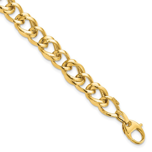 Lex & Lu 14k Yellow Gold Polished Link Bracelet LAL47327 - Lex & Lu