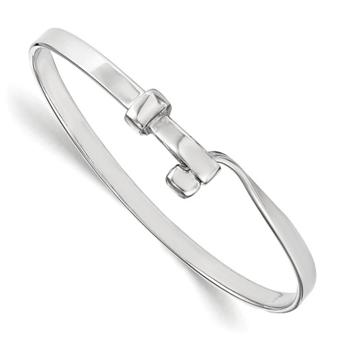 Lex & Lu Sterling Silver Polished Bangle - Lex & Lu