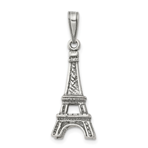 Lex & Lu Sterling Silver Eiffel Tower Pendant - Lex & Lu