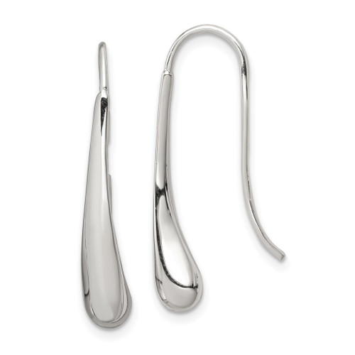 Lex & Lu Sterling Silver Teardrop Wire Earrings - Lex & Lu