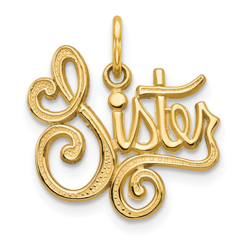 Lex & Lu 10k Yellow Gold Sister Charm - Lex & Lu