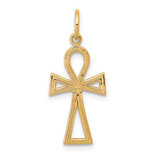 Lex & Lu 10k Yellow Gold Cross Charm LAL72186 - Lex & Lu