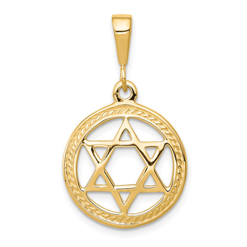 Lex & Lu 10k Yellow Gold STAR OF DAVID CHARM LAL72218 - Lex & Lu