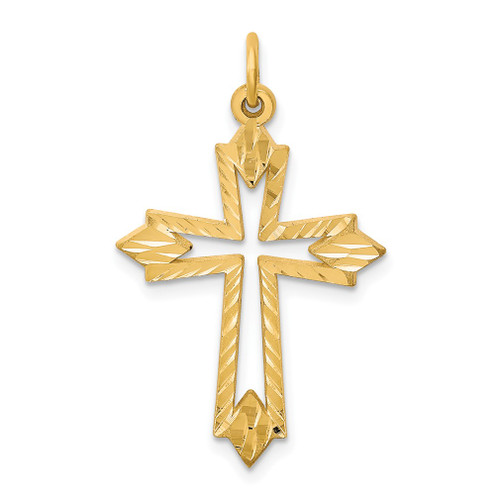 Lex & Lu 10k Yellow Gold Cross Charm LAL72368 - Lex & Lu