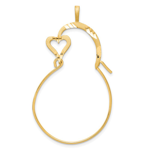 Lex & Lu 10k Yellow Gold Small Heart Charm Holder - Lex & Lu