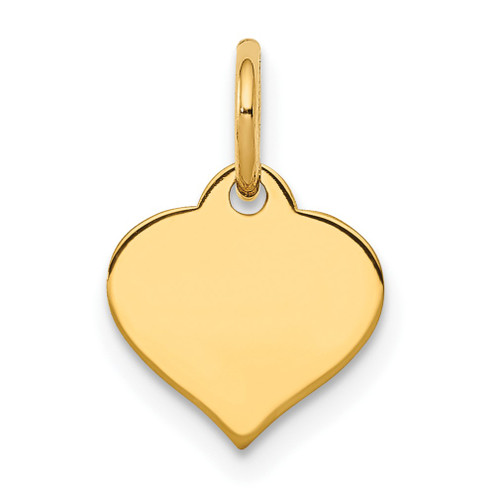 Lex & Lu 10k Yellow Gold Heart Disc Charm LAL73001 - Lex & Lu