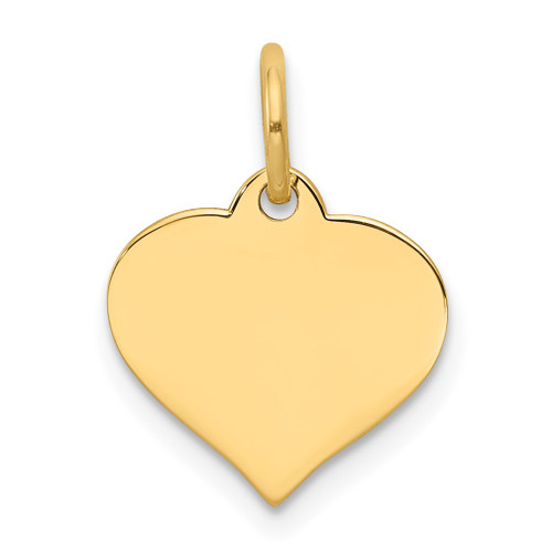 Lex & Lu 10k Yellow Gold Heart Disc Charm LAL73002 - Lex & Lu