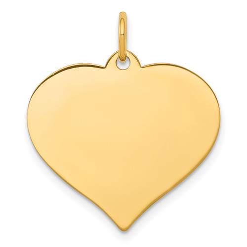 Lex & Lu 10k Yellow Gold Heart Disc Charm LAL73010 - Lex & Lu