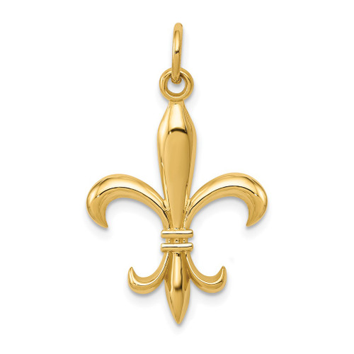 Lex & Lu 14k Yellow Gold Fleur De Lis Charm LAL73106 - Lex & Lu