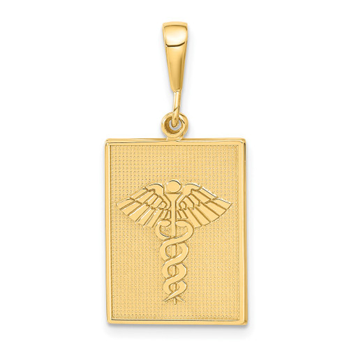 Lex & Lu 14k Yellow Gold Caduceus Pendant LAL73523 - Lex & Lu