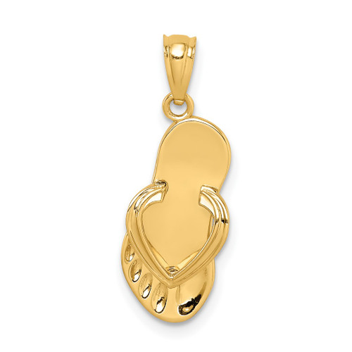 Lex & Lu 14k Yellow Gold Flip Flop Pendant - Lex & Lu