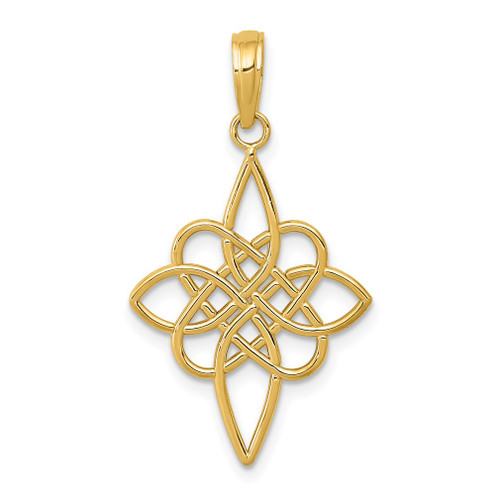 Lex & Lu 14k Yellow Gold Celtic Knot Pendant - Lex & Lu