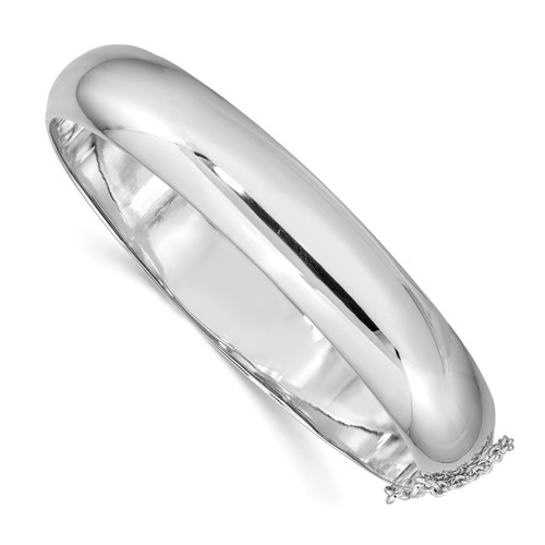 Lex & Lu Sterling Silver 12.00mm Bangle Bracelet - Lex & Lu