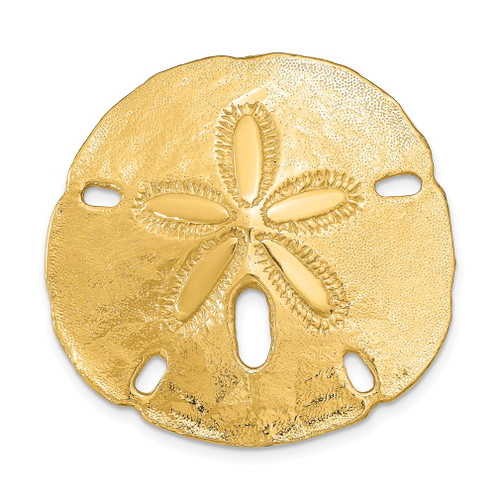 Lex & Lu 14k Yellow Gold Polished Fits up to 10mm & 8mm Medium Sand dollar Slide - Lex & Lu