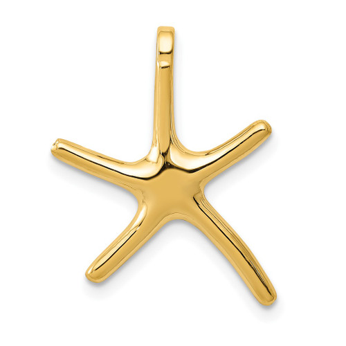 Lex & Lu 14k Yellow Gold Starfish Chain Slide LAL75280 - Lex & Lu