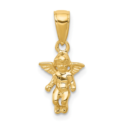 Lex & Lu 14k Yellow Gold Small Guardian Angel Pendant - Lex & Lu