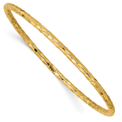 Lex & Lu 14k Yellow Gold Polished Bangle Bracelet - Lex & Lu