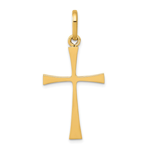 Lex & Lu 14k Yellow Gold Polished Cross Pendant LAL76990 - Lex & Lu