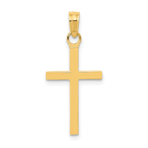 Lex & Lu 14k Yellow Gold Polished Cross Pendant LAL77173 - Lex & Lu