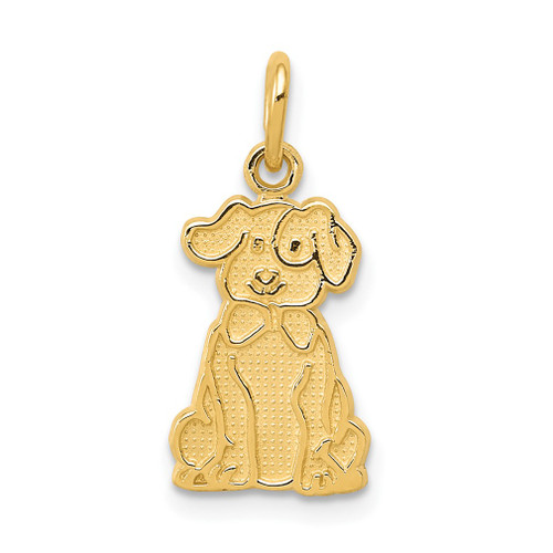 Lex & Lu 14k Yellow Gold Puppy Charm - Lex & Lu