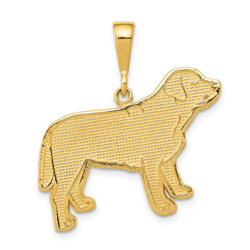 Lex & Lu 14k Yellow Gold Labrador Dog Pendant - Lex & Lu