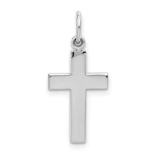 Lex & Lu 14k White Gold Cross Pendant LAL77669 - Lex & Lu