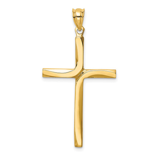 Lex & Lu 14k Yellow Gold Polished Cross Pendant LAL77798 - Lex & Lu