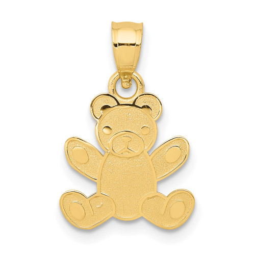 Lex & Lu 14k Yellow Gold Teddy Bear Pendant LAL78028 - Lex & Lu