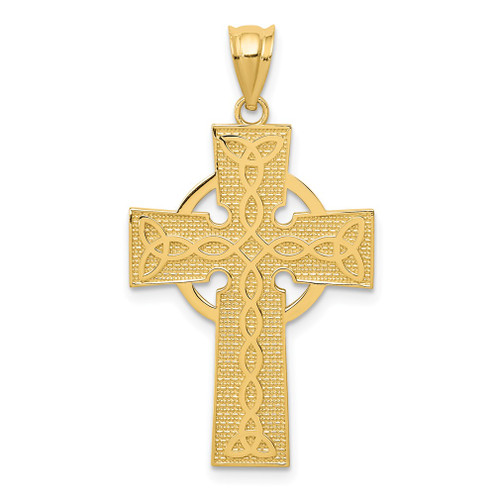 Lex & Lu 14k Yellow Gold Irish Cross Pendant - Lex & Lu