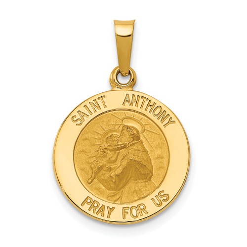 Lex & Lu 14k Yellow Gold Saint Anthony Medal Charm LAL79114 - Lex & Lu