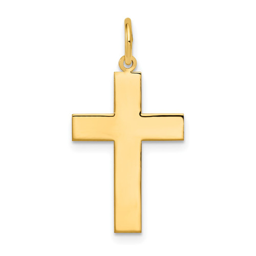 Lex & Lu 14k Yellow Gold Polished Cross Pendant LAL80312 - Lex & Lu