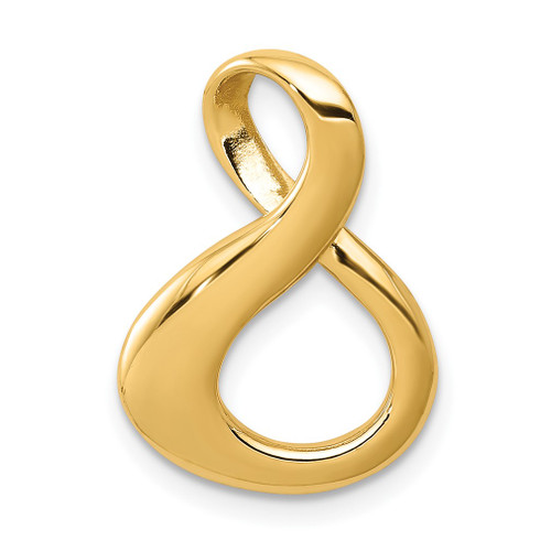 Lex & Lu 14k Yellow Gold Fits up to 2mm Regular & 4mm Fancy/Reversible Omega Slide - Lex & Lu