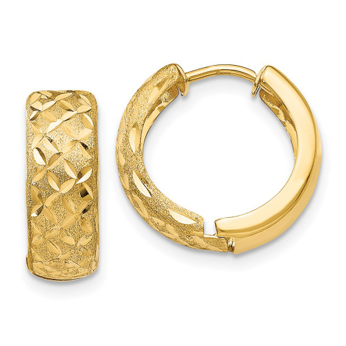 Lex & Lu 14k Yellow Gold 5mm Hinged Hoop Earrings - Lex & Lu