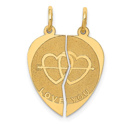 Lex & Lu 14k Yellow Gold Break-apart I Love You Charm LAL83576 - Lex & Lu